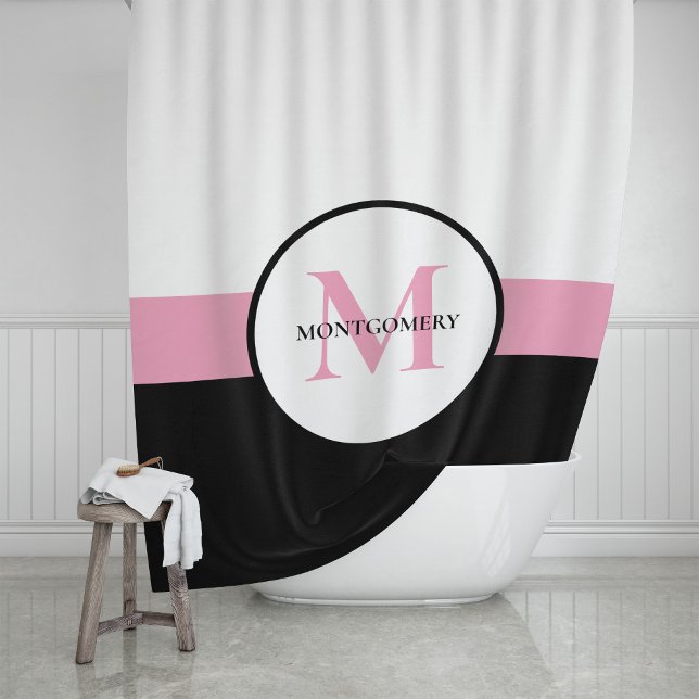 Modern Multi Color Stripe with Monogram (Creator Uploaded)