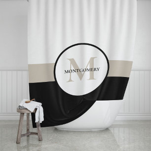 Modern Multi Color Stripe with Monogram