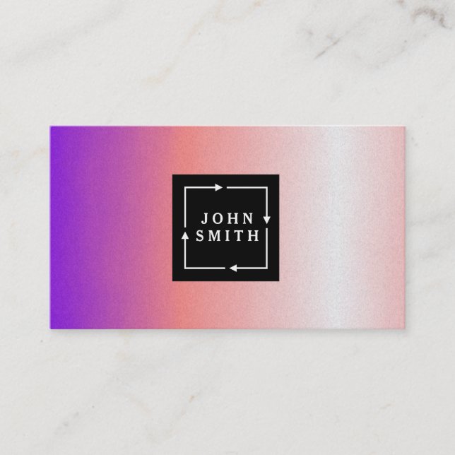 Modern Multi-colour Watercolors Cool Abstract Art  Business Card (Front)