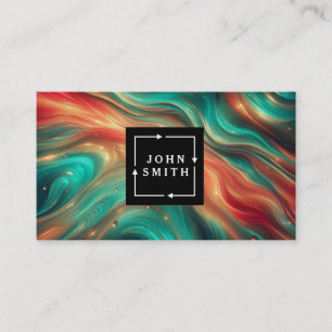 Modern Multi-colour Watercolors Cool Abstract Business Card
