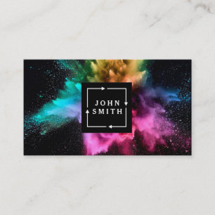 Modern Multi-colour Watercolors Cool Abstract Business Card