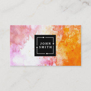 Modern Multi-colour Watercolors Cool Abstract Business Card