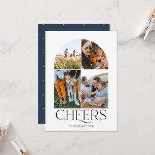 Modern multi photo blue christmas 4 photo