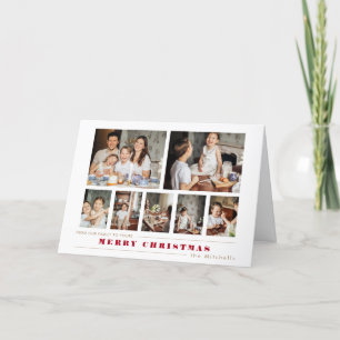 Modern Multi-Photo Christmas Collage Holiday Card