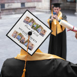 Modern Multi Photo Elegant 2025 Graduation Cap Topper<br><div class="desc">Get ready to switch your tassels in style with our 2025 graduation cap topper. Featuring a unique photo collage of your journey, a tastefully scripted name, and class year, this cap topper ensures you're not just another face in the crowd. Stand out, make memories, and treasure the moment forever with...</div>