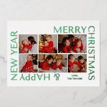 Modern Multi Photo Family Christmas Collage