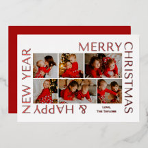 Modern Multi Photo Family Christmas Collage