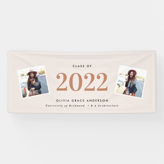Modern multi photo graphic geometric graduation ba banner (Horizontal)
