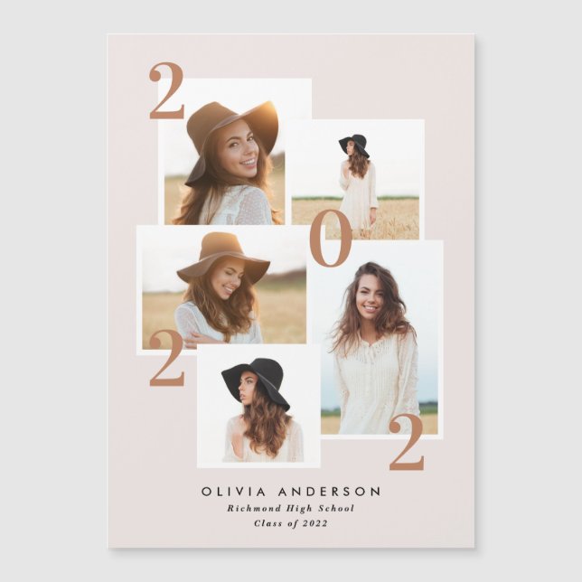 Modern multi photo graphic geometric terracotta an (Front)