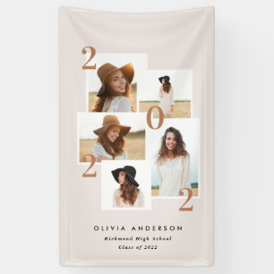 Modern multi photo graphic geometric terracotta an banner