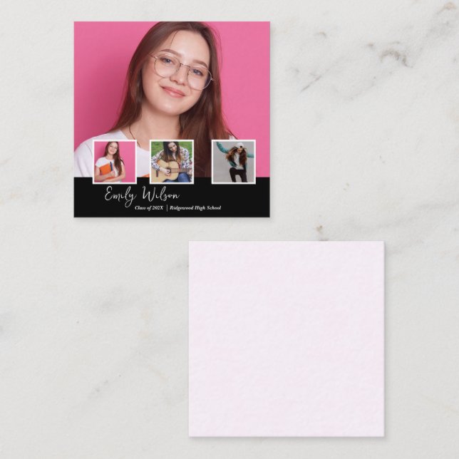 Modern Multi Photo Senior Graduation Announcement (Front/Back)