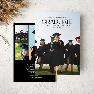 Modern Multi Photo University Graduate Graduation Announcement