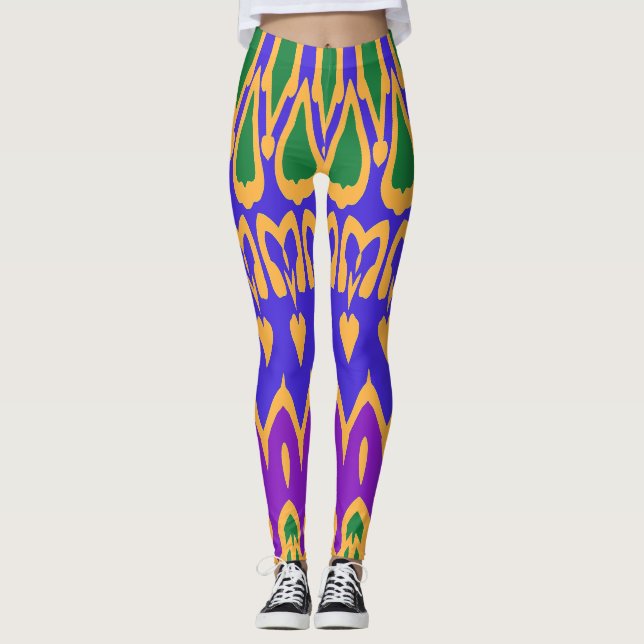 Modern multicolor classic "Ratti_Creative_Arts" Le Leggings (Front)