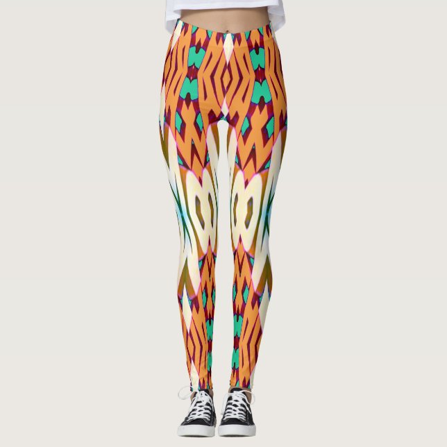 Modern multicolor classic "Ratti_Creative_Arts" Leggings (Front)