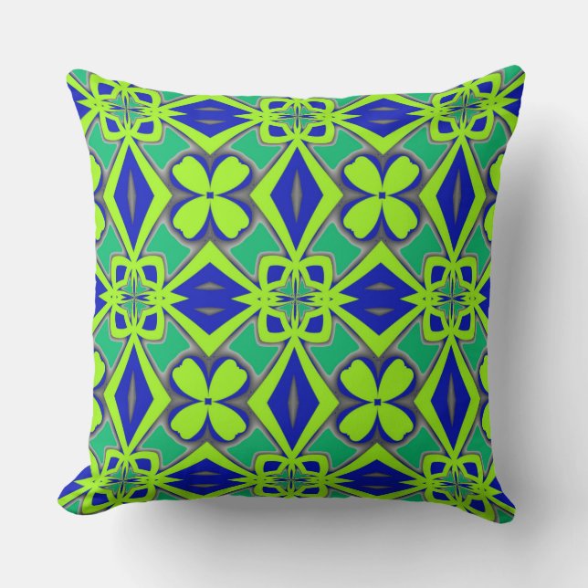 Modern multicolor fabric pattern design   throw pillow (Front)