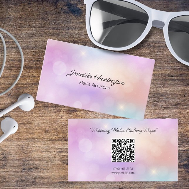 Modern Multicolor Light Effect  Business Card (Creator Uploaded)