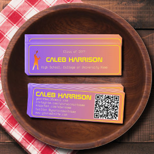 Modern Multicolor Techno Graduation Name Card