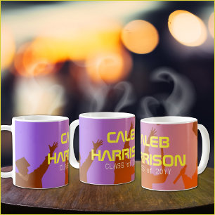 Modern Multicolor Techno Graduation Party Coffee Mug