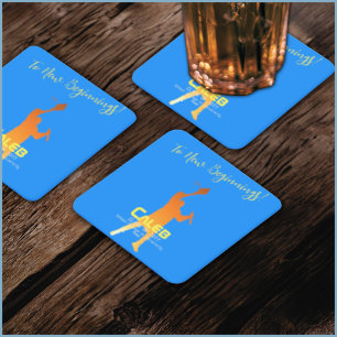 Modern Multicolor Techno Graduation Party Supplies Square Paper Coaster