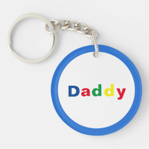 Modern Multicolored Daddy Keychain