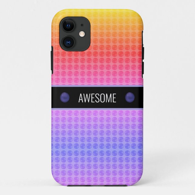 Modern Multicolored Polka Dots Case-Mate iPhone Case (Back)