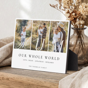 Modern Mum Photo Collage Mothers Day keepsake Gift Plaque