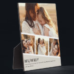 Modern Mummy Photo Strip Collage Plaque<br><div class="desc">Surprise Mum with a modern photo collage plaque that showcases your favourite memories in a sleek strip layered over a larger photograph. Personalize with custom text for a one-of-a-kind Mother's Day or birthday gift she will cherish. Shop now to give Mum a keepsake smile this year.</div>