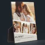 Modern Mummy Photo Strip Collage Plaque<br><div class="desc">Surprise Mum with a modern photo collage plaque that showcases your favourite memories in a sleek strip layered over a larger photograph. Personalize with custom text for a one-of-a-kind Mother's Day or birthday gift she will cherish. Shop now to give Mum a keepsake smile this year.</div>