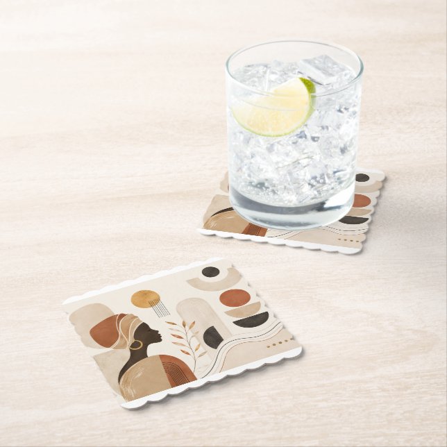 Modern Muse Paper Coasters | Artisan Abstract (Insitu)