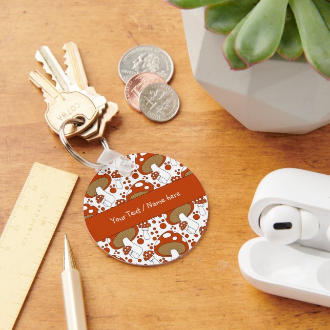 Modern mushroom design keychain (Desk)