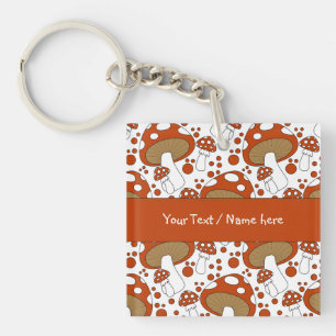Modern mushroom design keychain