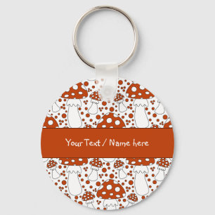 Modern mushroom design keychain