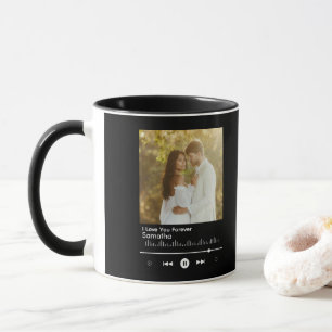 Modern Music Player Frame  Add Title, Name Photo Mug