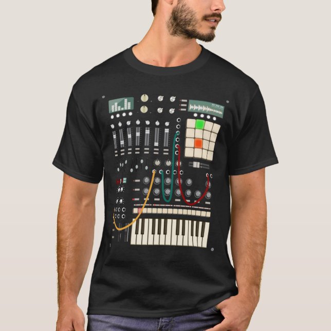 Modern Music Producer and Electronic Musician T-Shirt (Front)