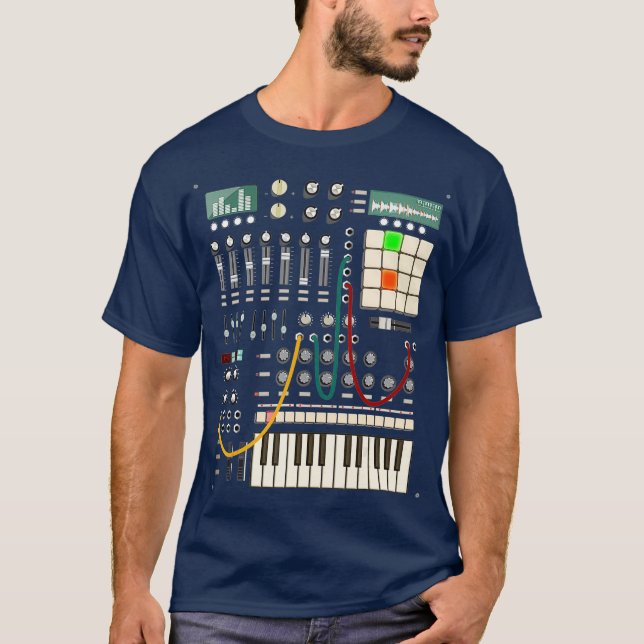Modern Music Producer and Electronic Musician T-Shirt (Front)