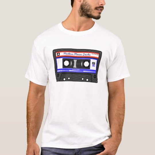 Modern Music Sucks Retro Compact Cassette Funny T-Shirt