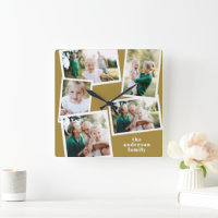 Modern mustard multi photo family home decor