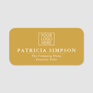 Modern Mustard Yellow Fashion Professional Name Tag