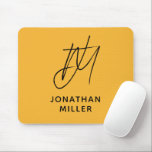 Modern Mustard Yellow Monogram Mouse Pad<br><div class="desc">Keep your workspace stylish and functional with this Modern Mustard Yellow Monogram Mouse Pad. The sleek design features a customizable monogram on a trendy mustard yellow background, and the non-slip rubber base ensures a secure grip on any surface. Perfect for both personal and professional use, this mouse pad is a...</div>