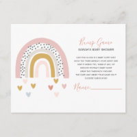 Modern Muted Rainbow Sprinkle Hearts Bump Game