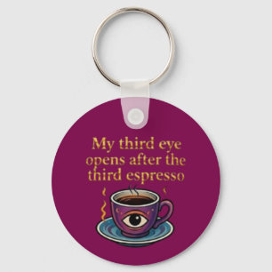 Modern Mystic Coffee Art My third eye collection Keychain
