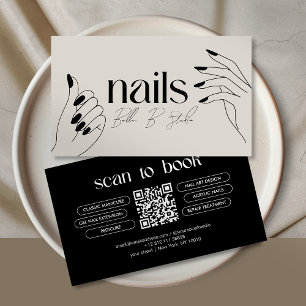Modern Nail Tech Salon Business Card
