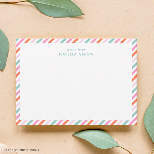 Modern Name Cute Colourful Card