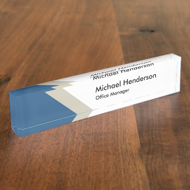 Modern Name Drop Template Nameplate (Side)