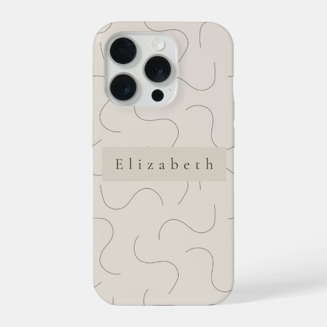 Modern Name  iPhone Case (Back)