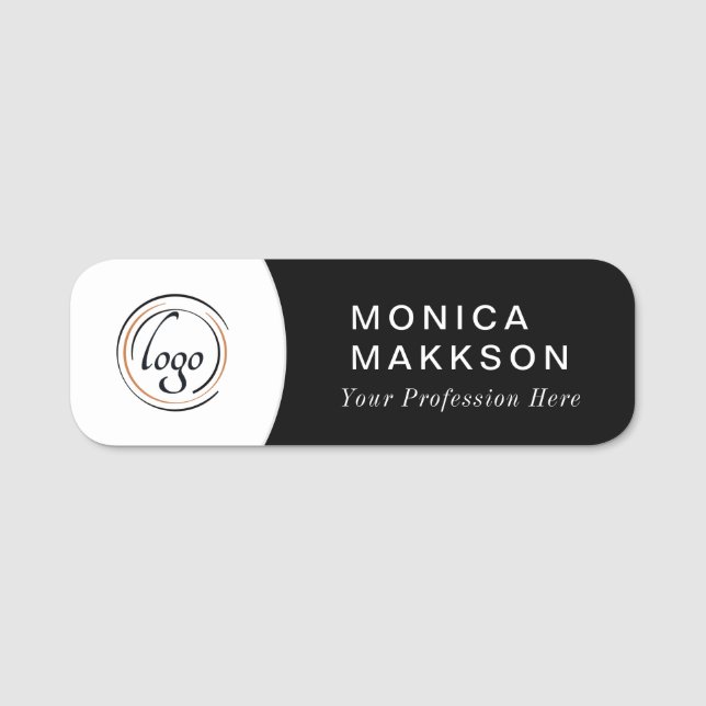 Modern Name, Logo  And Title Name Tag (Front)