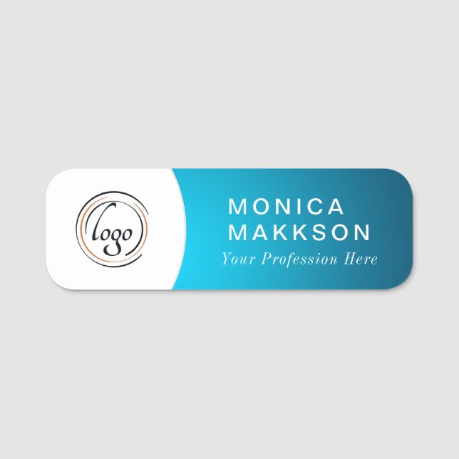 Modern Name, Logo  And Title Name Tag (Front)