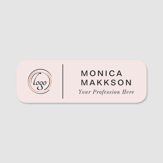 Modern Name, Logo  And Title Name Tag (Front)
