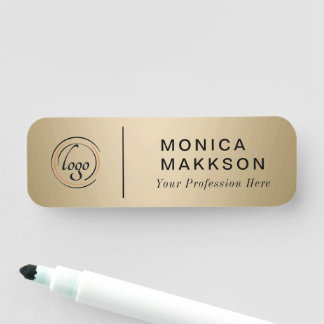 Modern Name, Logo  And Title Name Tag