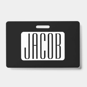 Modern Name or Editable Brand Name for Business  Badge